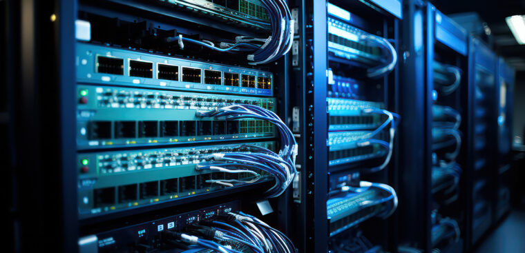 Interior photograph of a Data Center