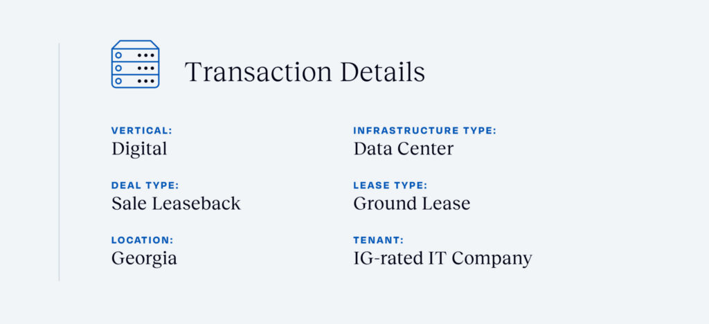 Transaction Detail graphic for data center case study